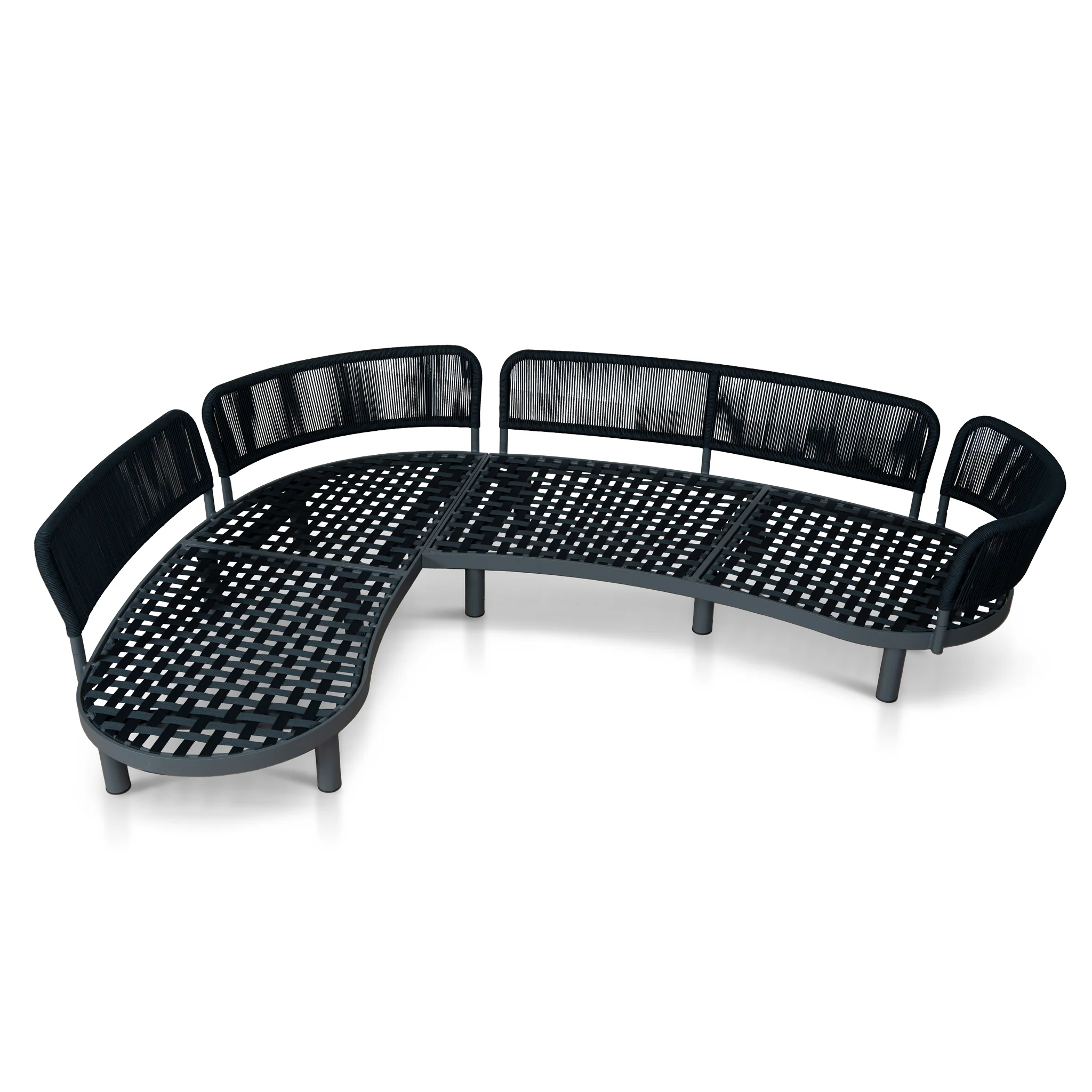 CLS12168-EM Outdoor Corner Sofa - Royal Dark Grey - Image 4