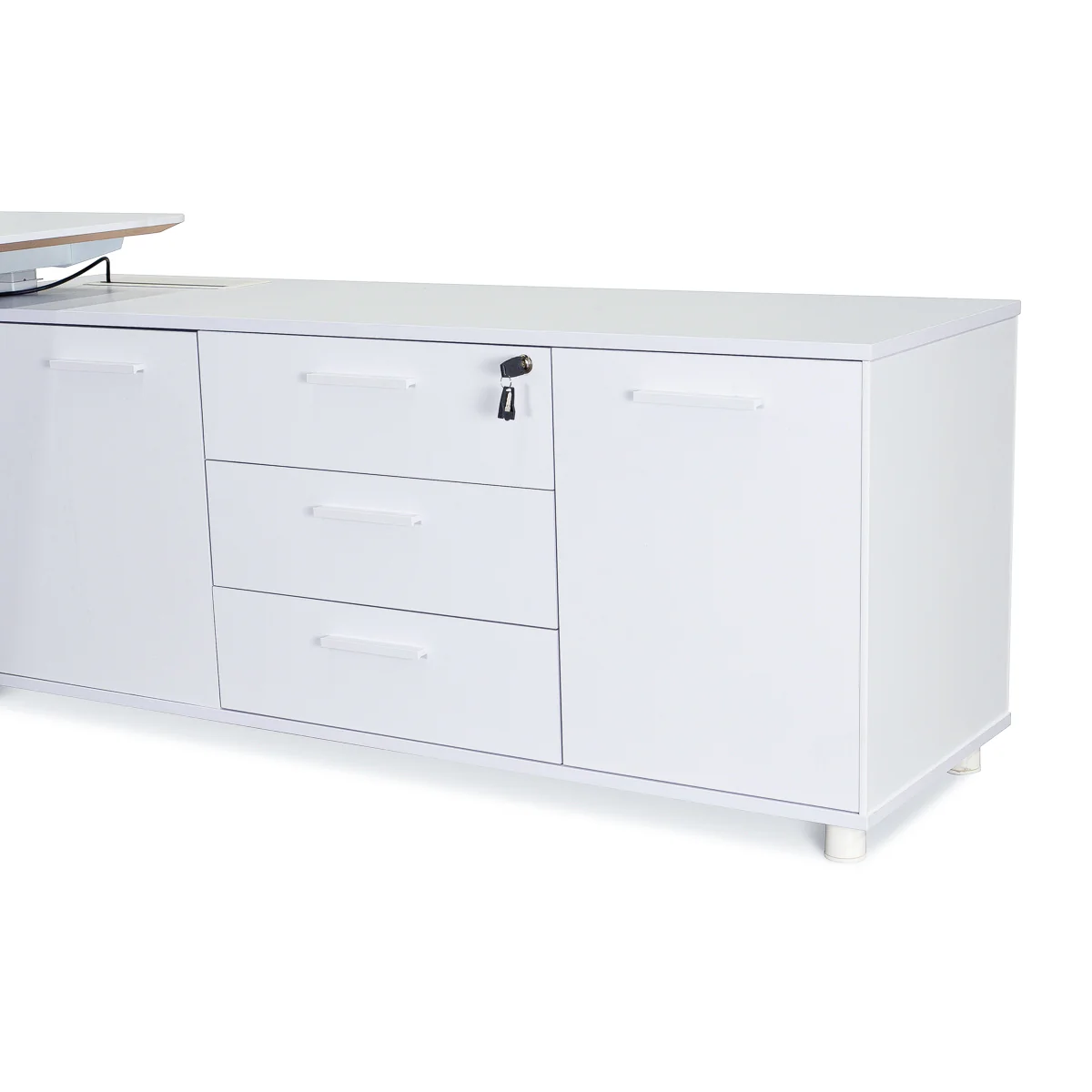 Ex Display - COT396 Executive Office Desk White - Right Return - Image 5