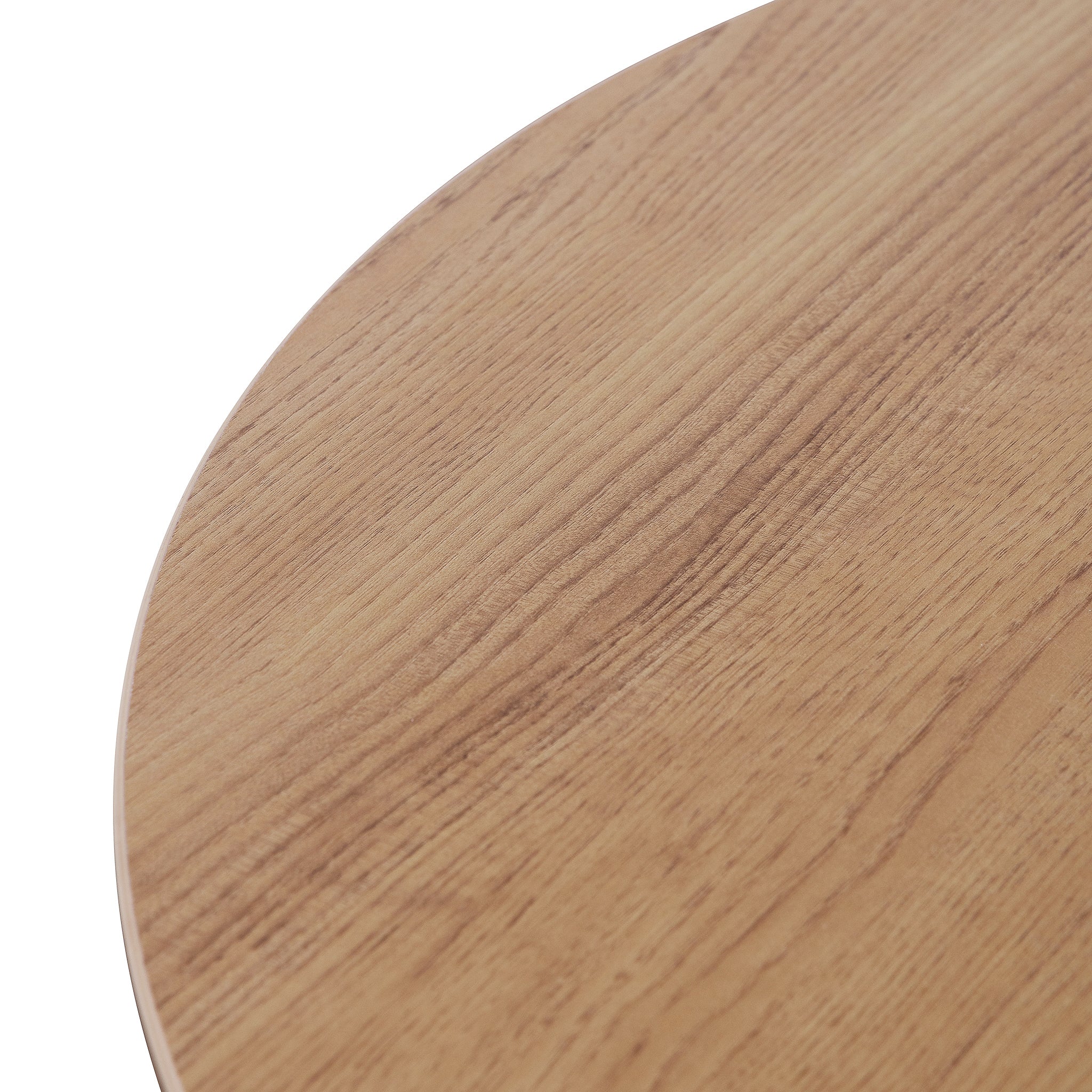 Ex Display - COT6644-SN Round Office Meeting Table - Natural with Black Base - Image 3