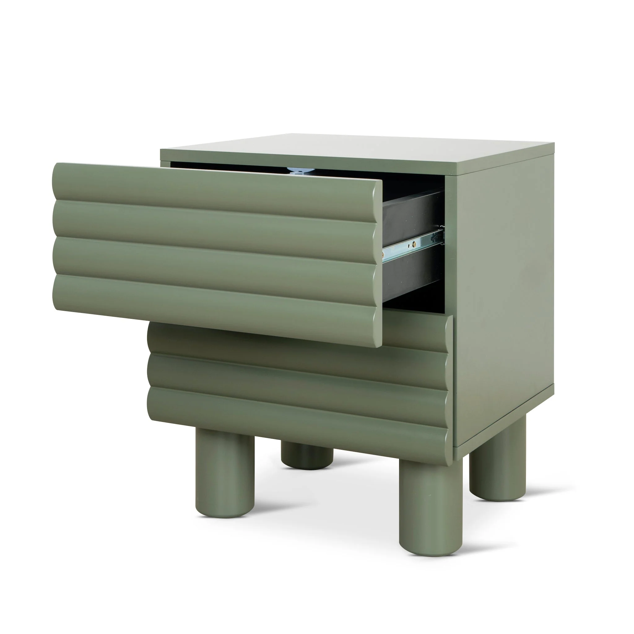 CST10075-KD 48cm Bedside Table - Green - Image 4