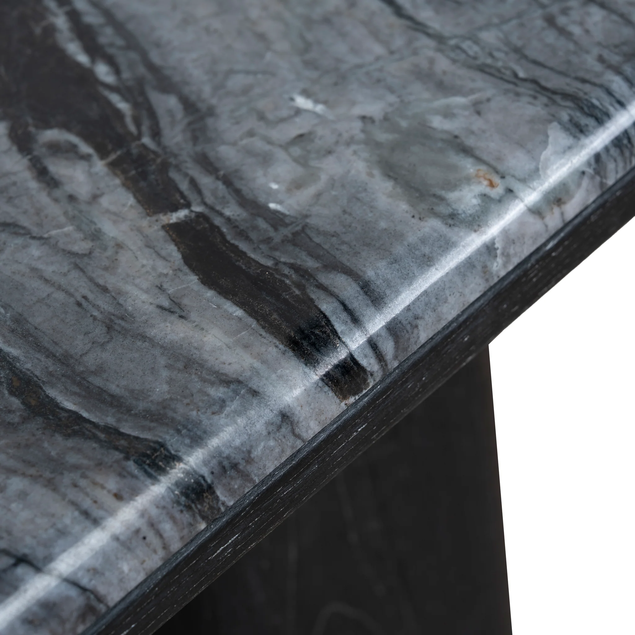 Ex Display - CST10613-MK 40cm Marble Side Table - Black - Image 10