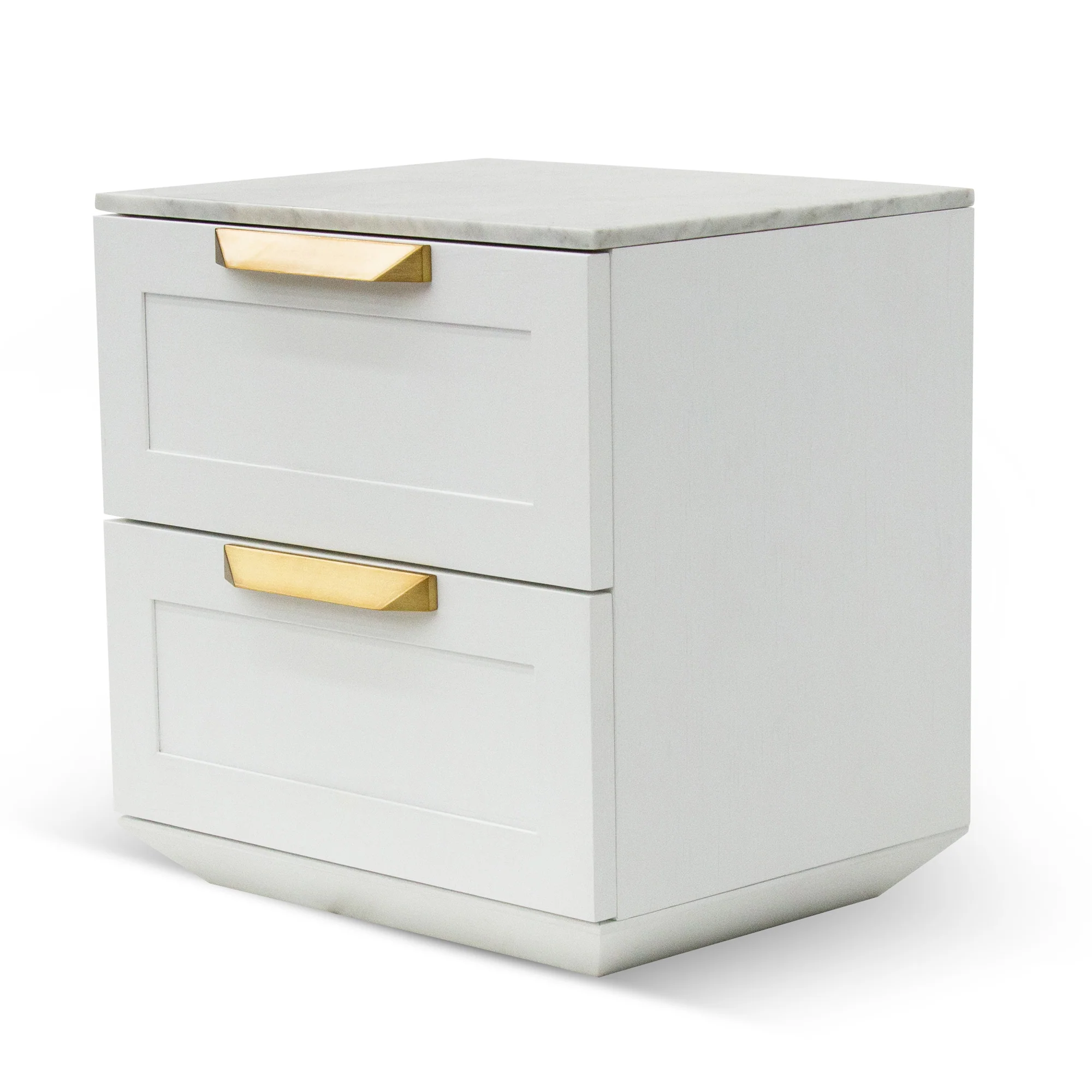 Ex Display - CST8236-CN Bedside Table - White with Marble Top - Image 4