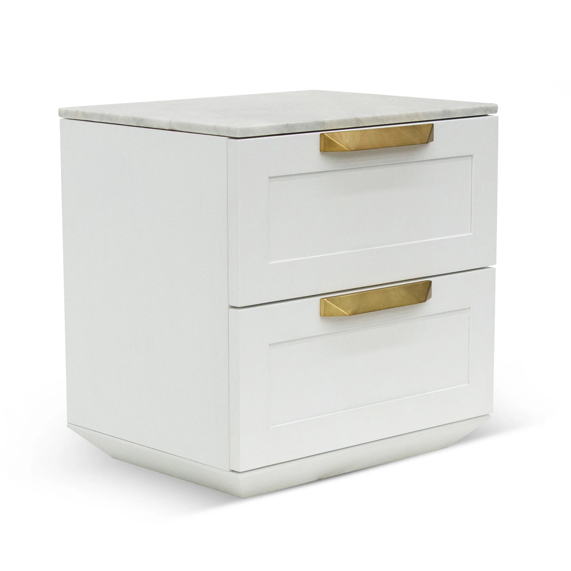 Ex Display - CST8236-CN Bedside Table - White with Marble Top - Image 5