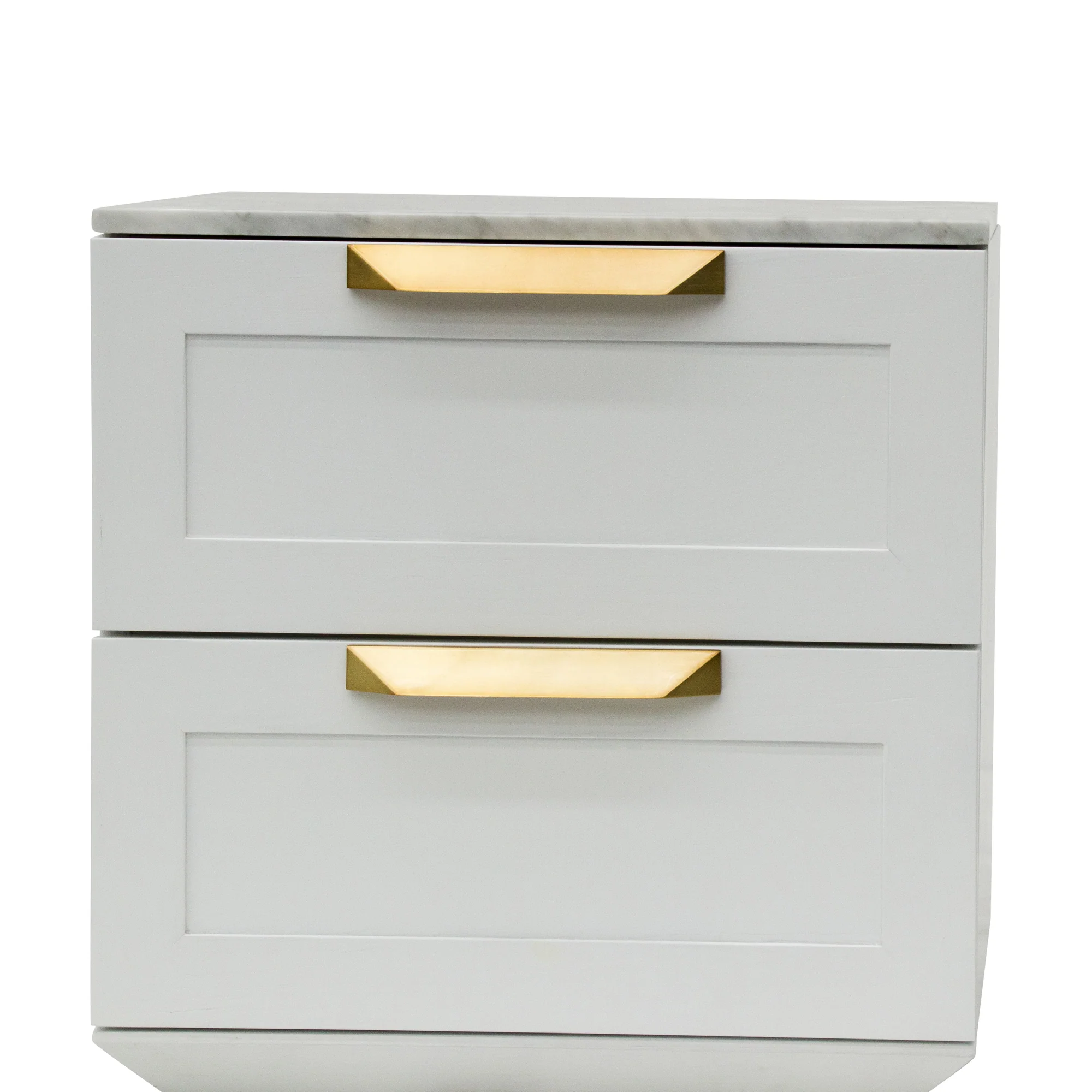 Ex Display - CST8236-CN Bedside Table - White with Marble Top - Image 6