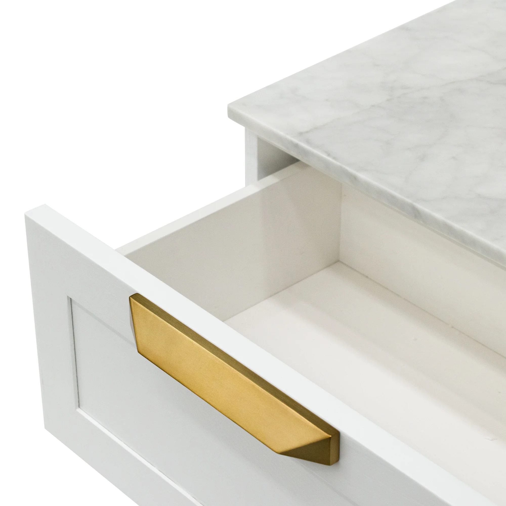 Ex Display - CST8236-CN Bedside Table - White with Marble Top - Image 7