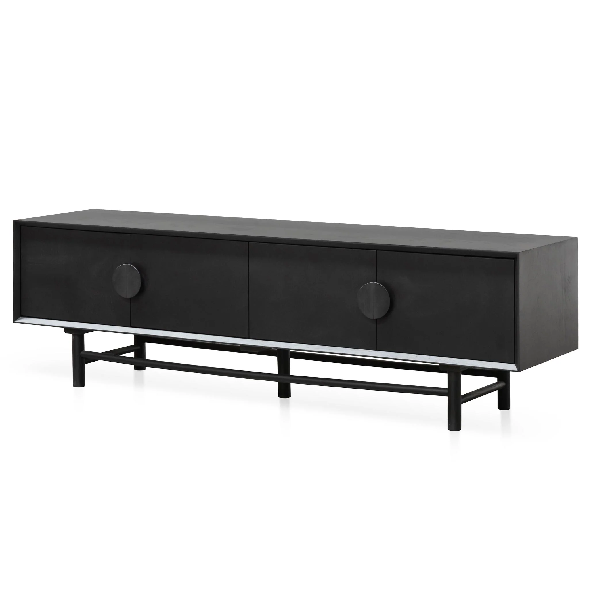 CTV6619-OW 1.8m Wooden TV Entertainment Unit - Black - Image 4