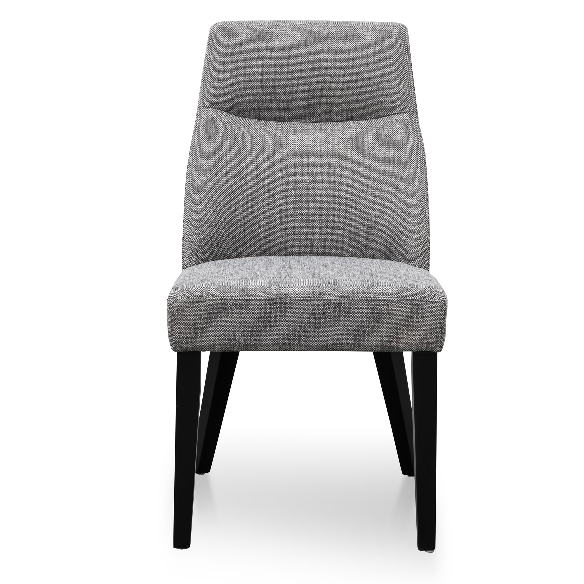 Ex Display - DC6098-KSO Fabric Dining Chair - Graphite Grey - Black Legs - Image 3