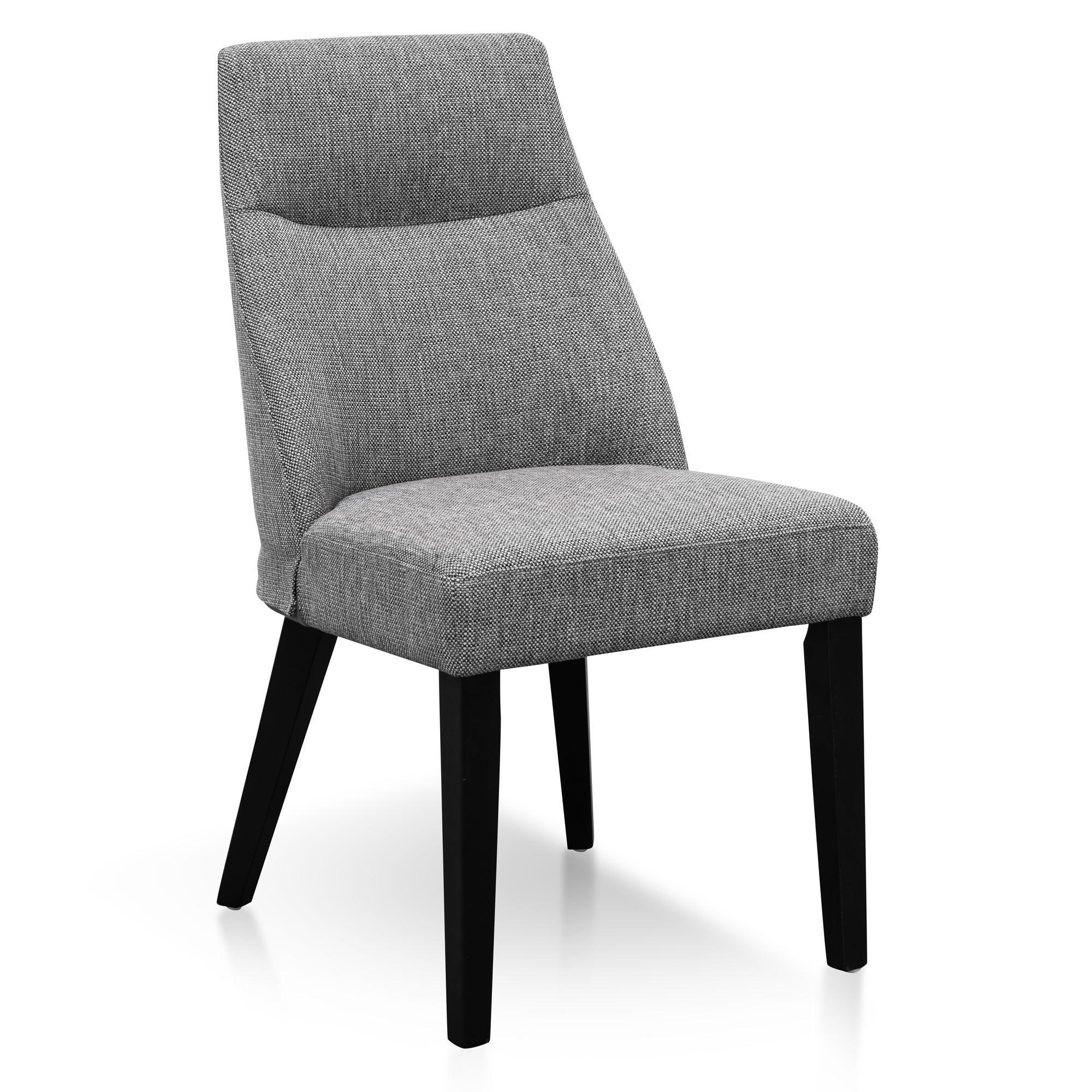 Ex Display - DC6098-KSO Fabric Dining Chair - Graphite Grey - Black Legs - Image 4