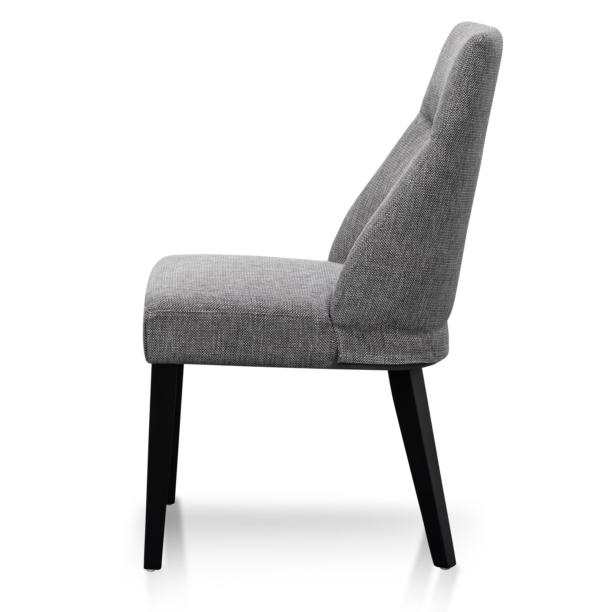 Ex Display - DC6098-KSO Fabric Dining Chair - Graphite Grey - Black Legs - Image 5