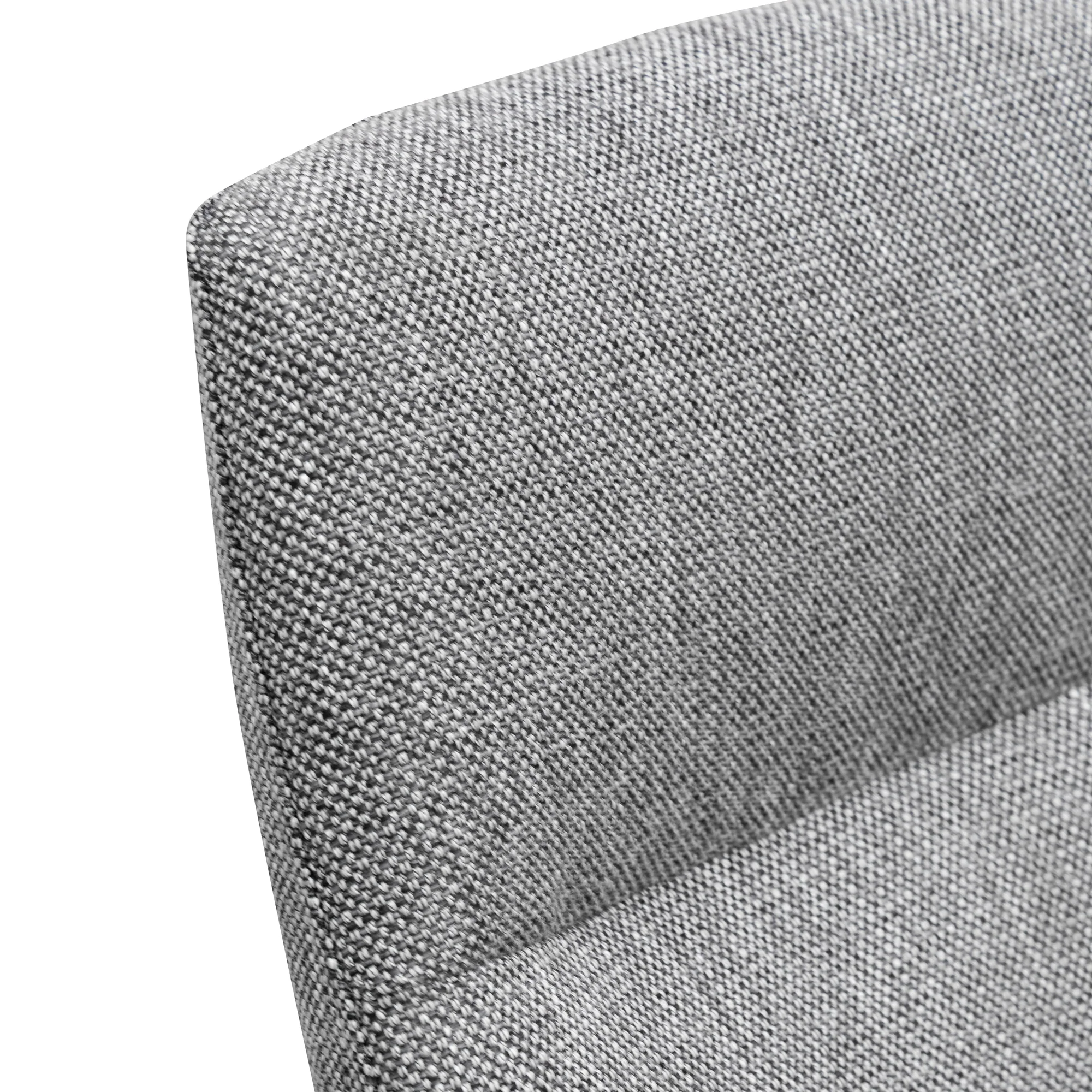 Ex Display - DC6098-KSO Fabric Dining Chair - Graphite Grey - Black Legs - Image 8