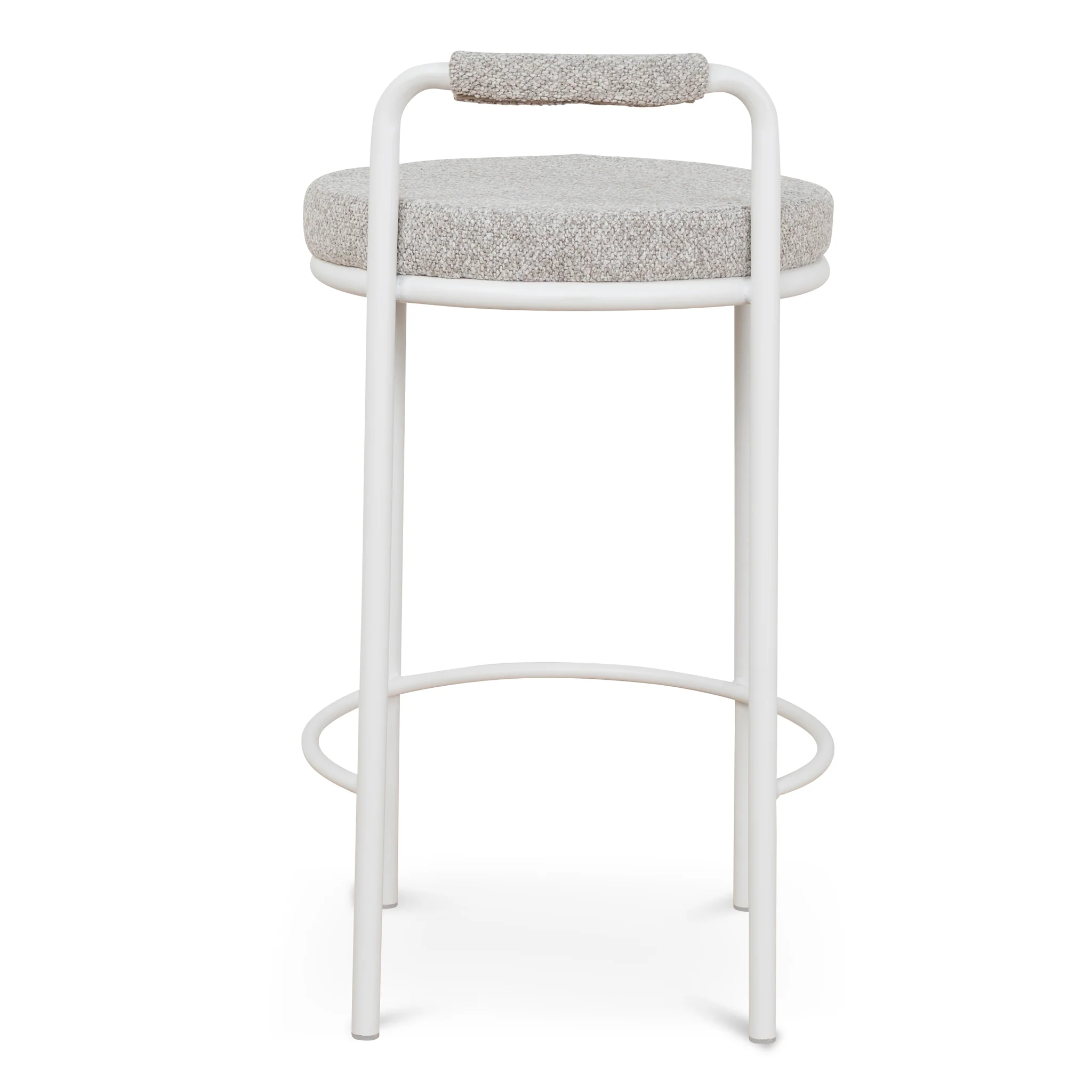 CBS10315-FH 65cm White Bar Stool - Clay Grey (Set of 2) - Image 7