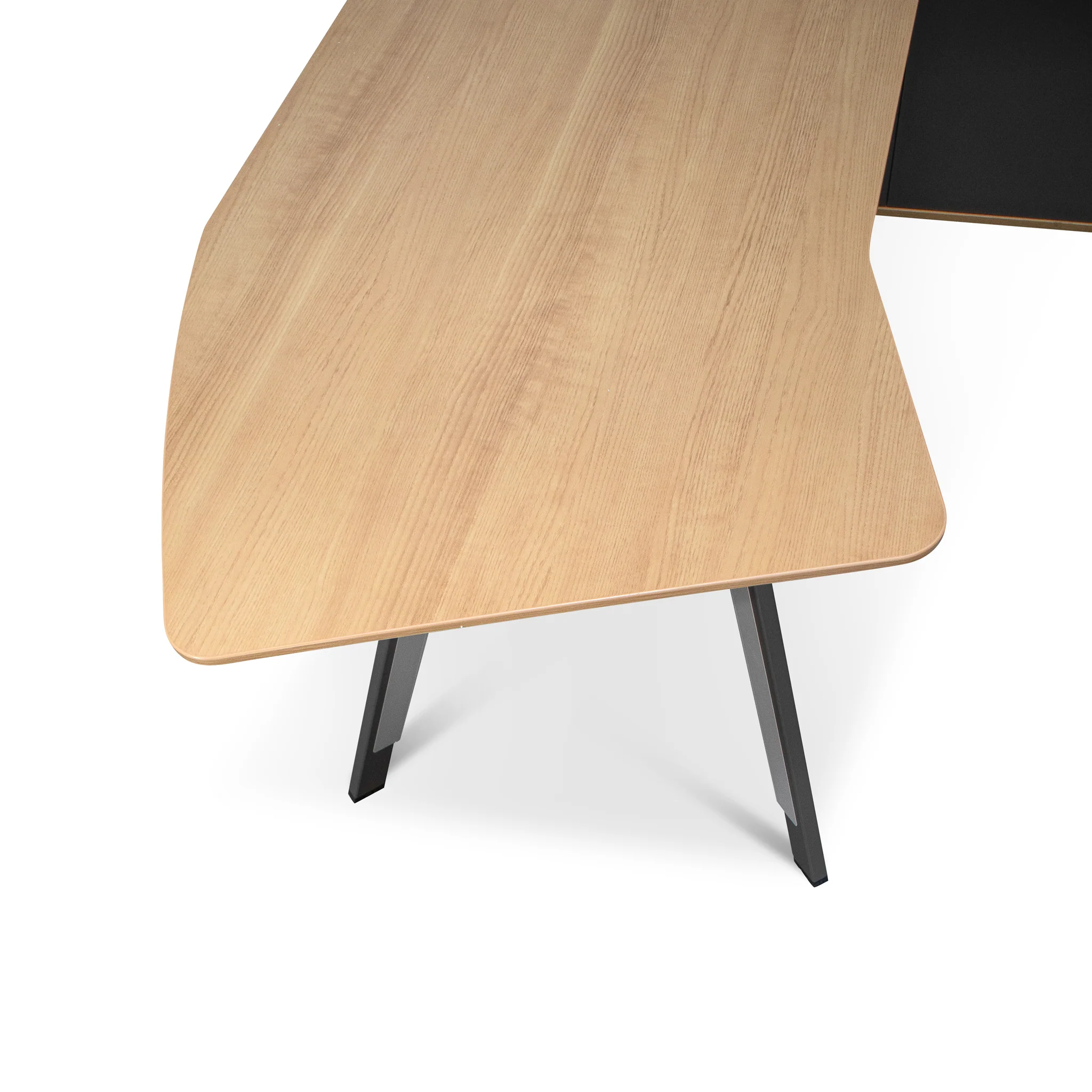 COT6943-SN 2.2m Right Return Grey Office Desk - Natural Top - Image 6