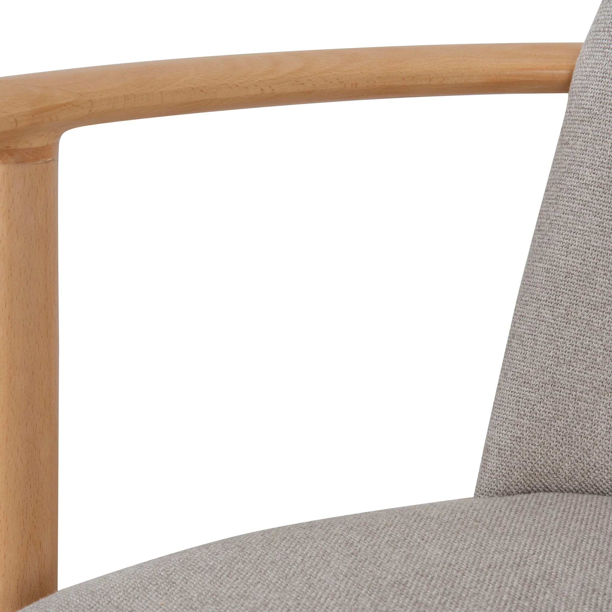 Set of 2 - CDC10055-SDx2 Natural Dining Armchair - Grey Seat - Image 12